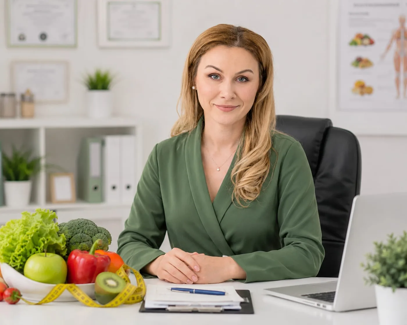 Nicoleta Ghinea în cabinetul de nutriție