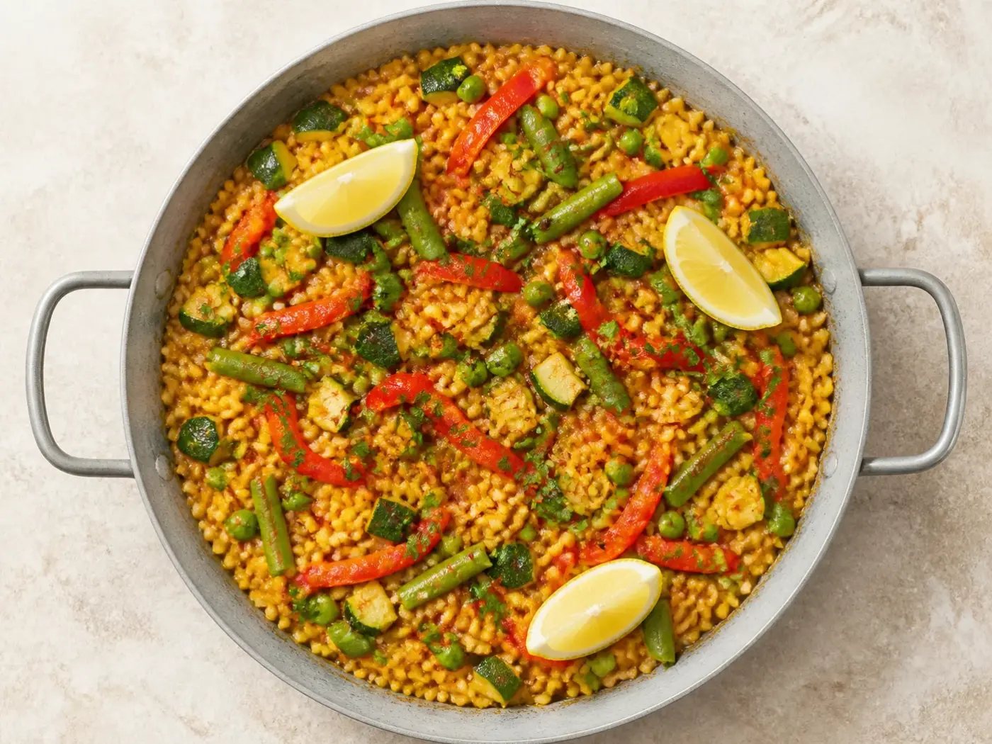 Paella vegetariană