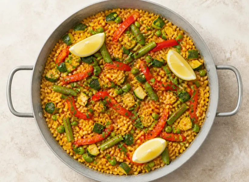 Paella vegetariană